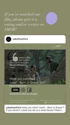 If you've watched our film, please give it a rating and/or review on IMDB!