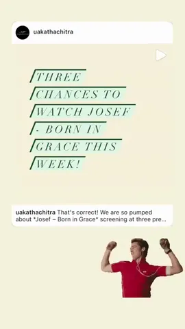 THREE CHANCES TO WATCH JOSEF - BORN IN GRACE THIS WEEK!