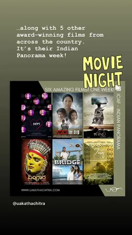 …along with 5 other award-winning films from across the country. 
It's their Indian Panorama week!
